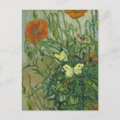 Carte Postale Papillons et Coquelicots | Vincent van Gogh (Devant)