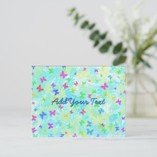 Carte Postale Papillons et marguerites colorés par Shirley Taylo