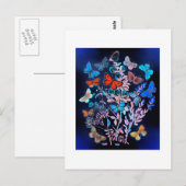 Carte Postale Papillons et papillons de nuit qui se débordent de (Devant / Derrière)