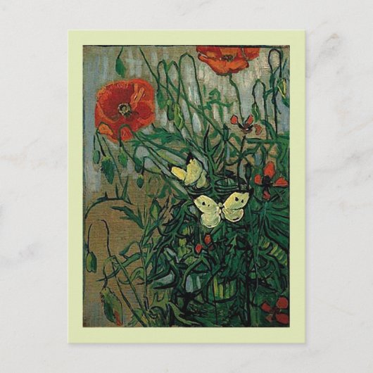 Carte Postale Papillons et papillons (F748) Van Gogh Art (Devant)