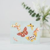 Carte Postale Papillons japonais vintages Imprimer (Debout devant)