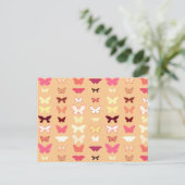 Carte Postale Papillons, orange, jaune et corail (Debout devant)