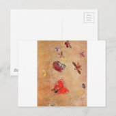 Carte Postale Papillons par Odilon Redon (Devant / Derrière)