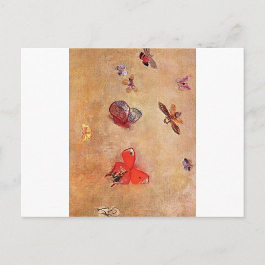 Carte Postale Papillons par Odilon Redon (Devant)