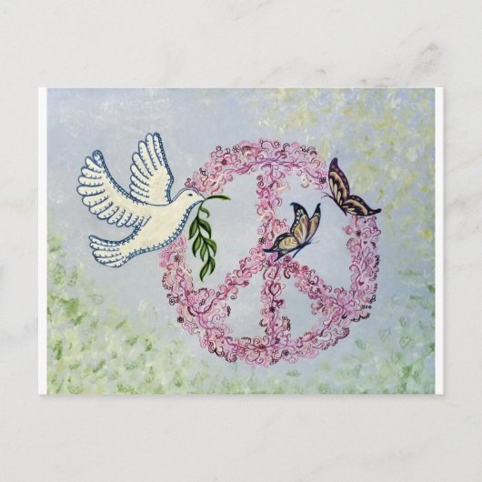 Carte Postale Papillons Peace Dove (Devant)