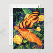 Carte postale Papillons peints (Devant / Derrière)