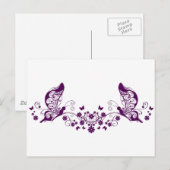 Carte Postale Papillons pourpres (Devant / Derrière)