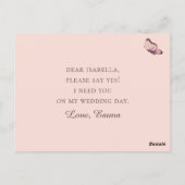 Carte Postale Papillons roses.  (Dos)