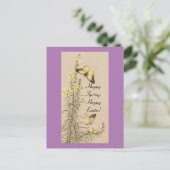 Carte Postale Papillons vintages Pâques (Debout devant)