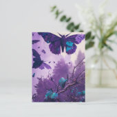 Carte Postale Papillons Violets (Debout devant)