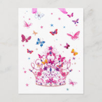 Papillons volants colorés avec art de la Couronne