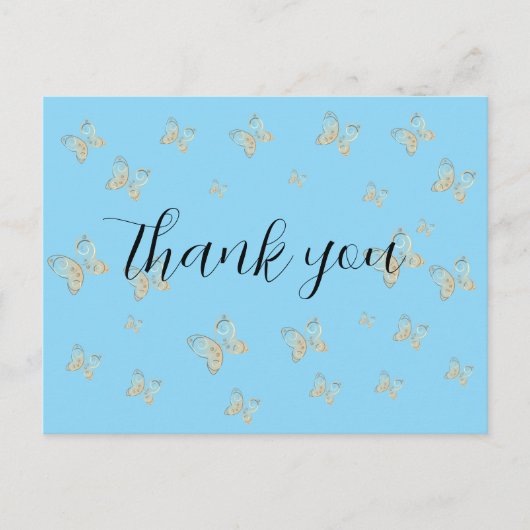 Carte Postale papillons volants nature (Devant)