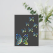 Carte Postale papillons volants nature sweat - shirt à capuche (Debout devant)