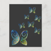 Carte Postale papillons volants nature sweat - shirt à capuche (Devant)