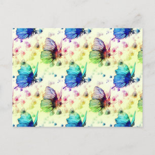 Carte postale Papillons Watercolor