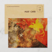 Carte postale Papouasie-Nouvelle-Guinée Grunge (Devant / Derrière)