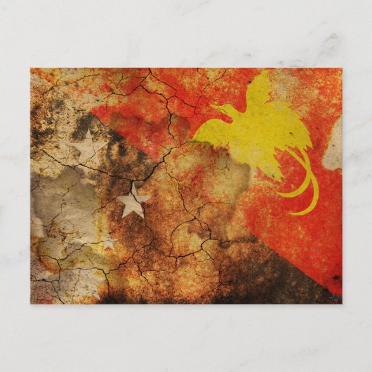 Carte postale Papouasie-Nouvelle-Guinée Grunge (Devant)