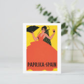 Carte Postale Paprika Espagne Étiquette Vintage (Debout devant)