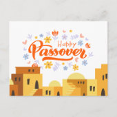 Carte Postale Pâque colorée (Devant)