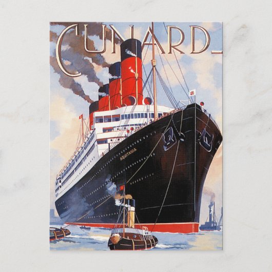 CARTE POSTALE PAQUEBOT CUNARD AQUITAINE (Devant)
