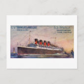 Carte Postale Paquebot S.S. France de collection à vapeur (Devant)