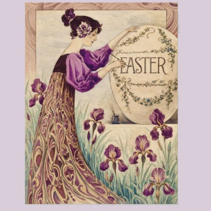 Carte Postale Pâques Art Nouveau vintage – Belle Époque