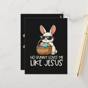 Carte Postale Pâques aucun lapin ne m'aime comme Jésus chrétien