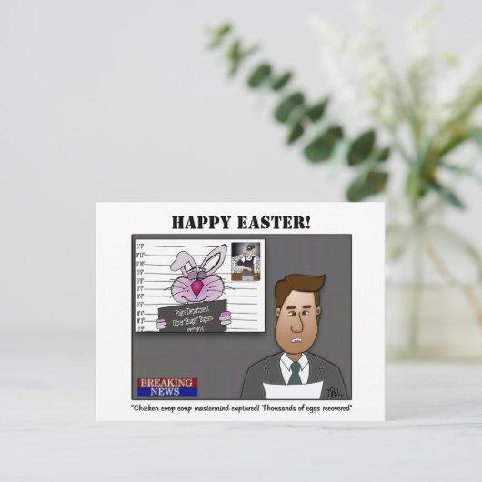 Carte postale Pâques Coup de poule Coop (Debout devant)