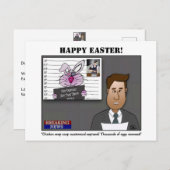 Carte postale Pâques Coup de poule Coop (Devant / Derrière)