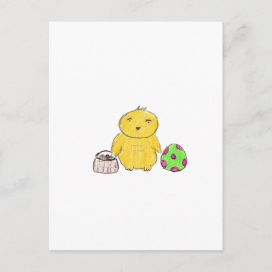 Carte Postale Pâques de poulet (Devant)