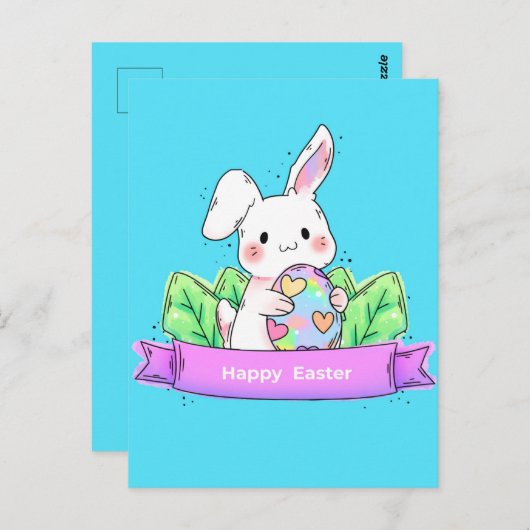 Carte Postale Pâques mignon (Devant / Derrière)