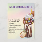 Carte Postale Pâques Mocha Boisson de café Mocha Recette (Devant)