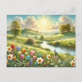 Carte Postale Pâques nature et printemps (Devant)