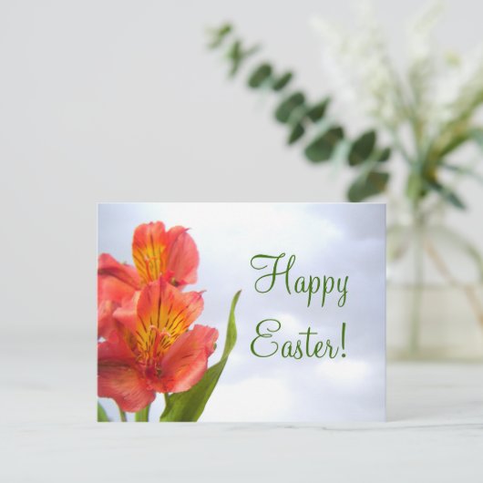 Carte postale Pâques Orange Lily (Debout devant)