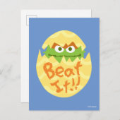 Carte Postale Pâques Oscar le Grouch (Devant / Derrière)