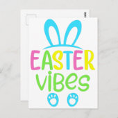 Carte Postale Pâques Vibes Pastel (Devant / Derrière)