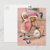 Carte Postale Pâques victoriennes vintages (Devant / Derrière)