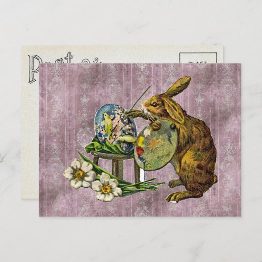 Carte Postale Pâques vintage (Devant / Derrière)