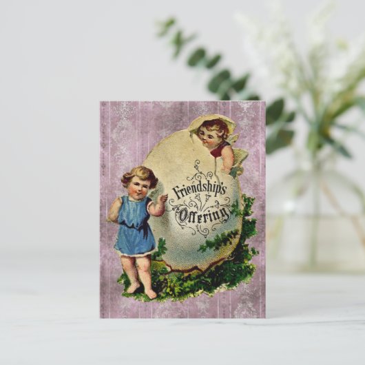 Carte Postale Pâques vintage (Debout devant)