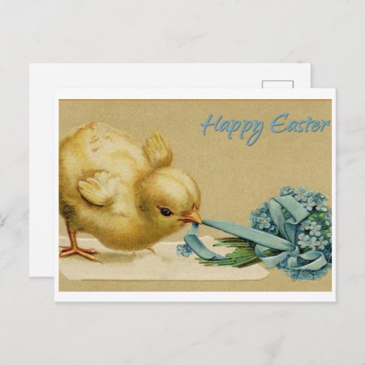 Carte Postale Pâques vintage (Devant / Derrière)