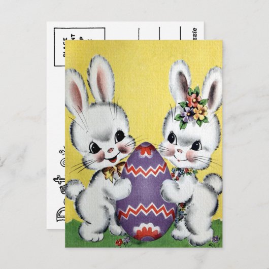 Carte Postale Pâques vintage (Devant / Derrière)