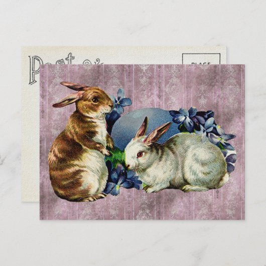 Carte Postale Pâques vintage (Devant / Derrière)