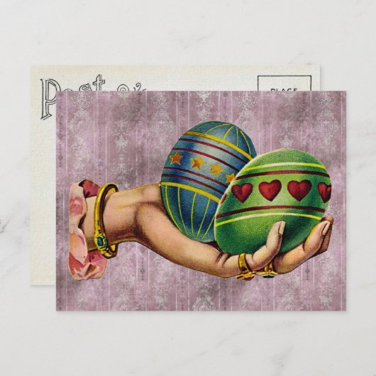 Carte Postale Pâques vintage (Devant / Derrière)