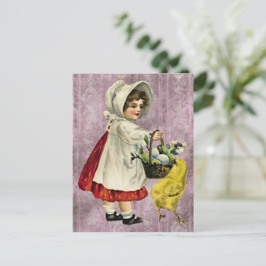 Carte Postale Pâques vintage (Debout devant)