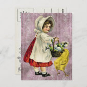 Carte Postale Pâques vintage (Devant / Derrière)