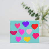 Carte Postale Paquet de coeurs (Debout devant)