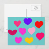 Carte Postale Paquet de coeurs (Devant / Derrière)