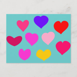 Carte Postale Paquet de coeurs
