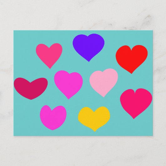 Carte Postale Paquet de coeurs (Devant)