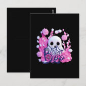 Carte Postale paquet de fantômes mignons Halloween boo (Devant / Derrière)